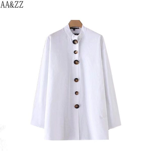 women's blouses & shirts &zz fashion 2021 women button design casual brand blouse spring white loose office lady female blusas mujer 
women's blouses & shirts &zz fashion 2021 women button design casual brand blouse spring white loose office lady female blusas mujer