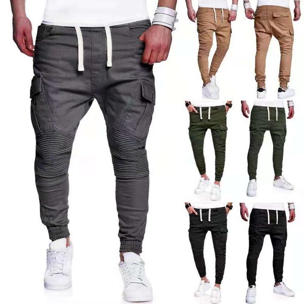 running pants autumn men's trousers 2021 multi-pocket harem hip hop street casual fashion overalls jogging slim fit trouse, Black;blue
running pants autumn men's trousers 2021 multi-pocket harem hip hop street casual fashion overalls jogging slim fit trouse, Black;blue