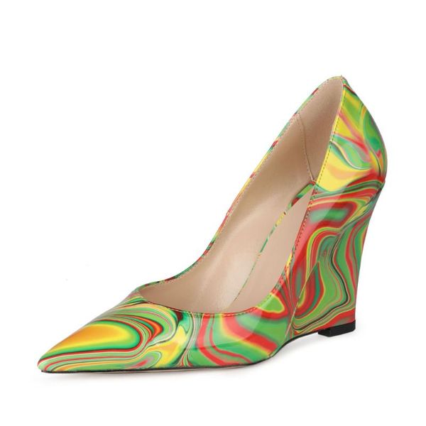dress shoes spring/autumn pumps fashion colorful heels female pointed toe mature classic wedges, Black
dress shoes spring/autumn pumps fashion colorful heels female pointed toe mature classic wedges, Black