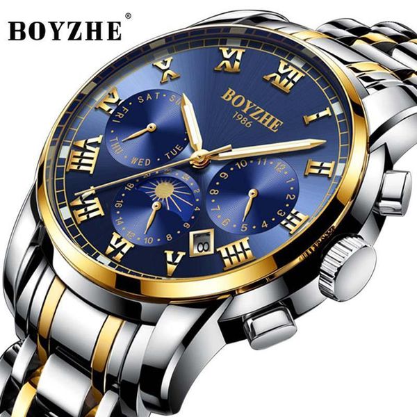 mens watches automatic mechanical watch men waterproof full steel moon phase male relogio masculino wristwatches, Slivery;brown
mens watches automatic mechanical watch men waterproof full steel moon phase male relogio masculino wristwatches, Slivery;brown