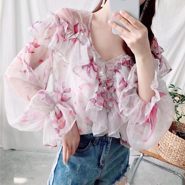 women's blouses & shirts womens summer autumn blouse 2021 chiffon ruffles v neck long sleeve shirt casual elegant see through, White
women's blouses & shirts womens summer autumn blouse 2021 chiffon ruffles v neck long sleeve shirt casual elegant see through, White