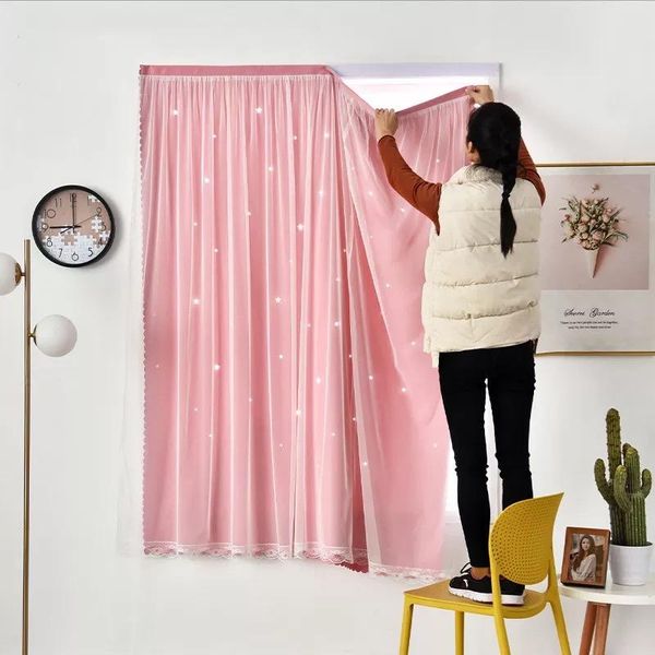 curtain & drapes nordic double layer blackout star hollow punch-curtains with lace tulle fabric for home living room window deco
curtain & drapes nordic double layer blackout star hollow punch-curtains with lace tulle fabric for home living room window deco