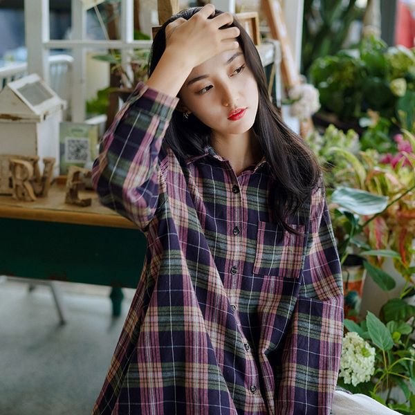 johnature women vintage shirts plaid loose blouses cotton soft autumn long sleeve female casual shirts and 210521, White
johnature women vintage shirts plaid loose blouses cotton soft autumn long sleeve female casual shirts and 210521, White