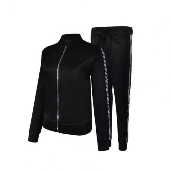 women's two piece pants stitching dot print women outfits set stand collar suit autumn winter slim jacket sweatpants female tracksuit, White
women's two piece pants stitching dot print women outfits set stand collar suit autumn winter slim jacket sweatpants female tracksuit, White