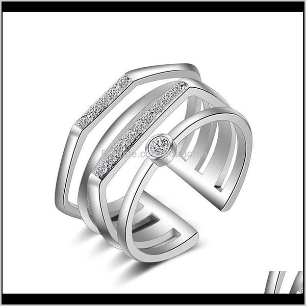 couple rings jewelry drop delivery 2021 opening brass ring four layer circle 1 shape with zircon setting imitation rhodium rose gold plat, Silver
couple rings jewelry drop delivery 2021 opening brass ring four layer circle 1 shape with zircon setting imitation rhodium rose gold plat, Silver