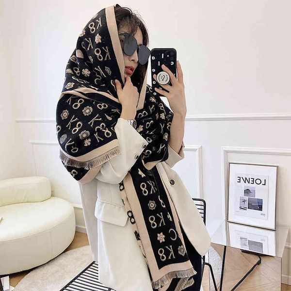 design scarf 2021 new women's autumn and scarf korean versatile cloak bib summer imitation cashmere air conditioning warm shawl, Blue;gray
design scarf 2021 new women's autumn and scarf korean versatile cloak bib summer imitation cashmere air conditioning warm shawl, Blue;gray