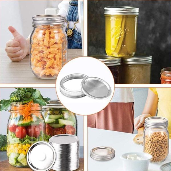 10pcs canning lids mason jar lids/bands regular mouth stainless steel for splits-type leakproof rh kitchen storage & organization
10pcs canning lids mason jar lids/bands regular mouth stainless steel for splits-type leakproof rh kitchen storage & organization