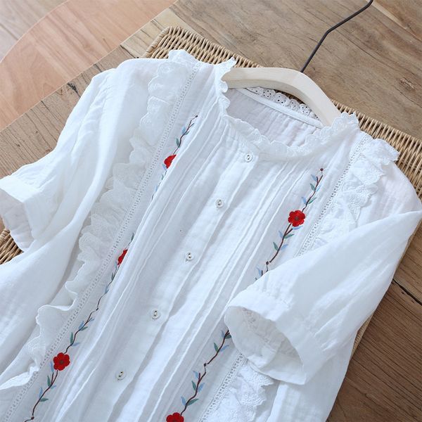 women's blouses & shirts lamtrip ruffles mirror flowers embroidery pleated cotton yarn short sleeve shirt tee retro 2021 summe, White
women's blouses & shirts lamtrip ruffles mirror flowers embroidery pleated cotton yarn short sleeve shirt tee retro 2021 summe, White