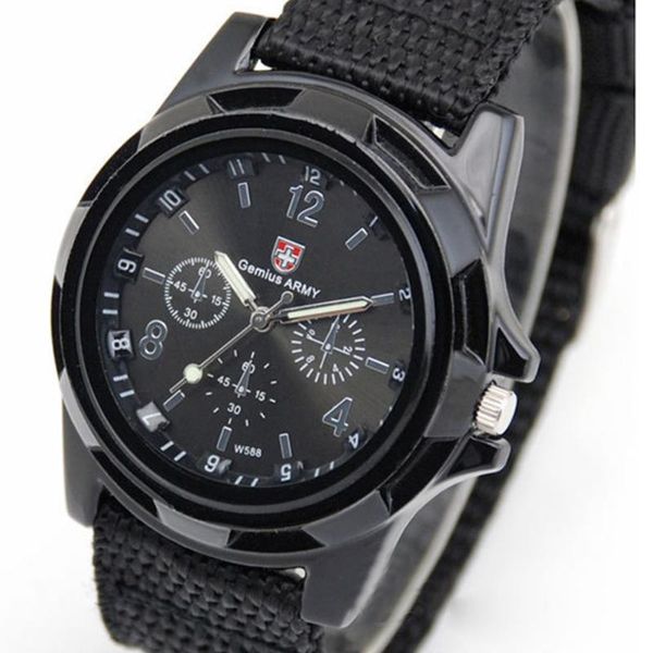 wristwatches brand men quartz watch army soldier military canvas strap fabric analog wrist watches sports clock, Slivery;brown
wristwatches brand men quartz watch army soldier military canvas strap fabric analog wrist watches sports clock, Slivery;brown