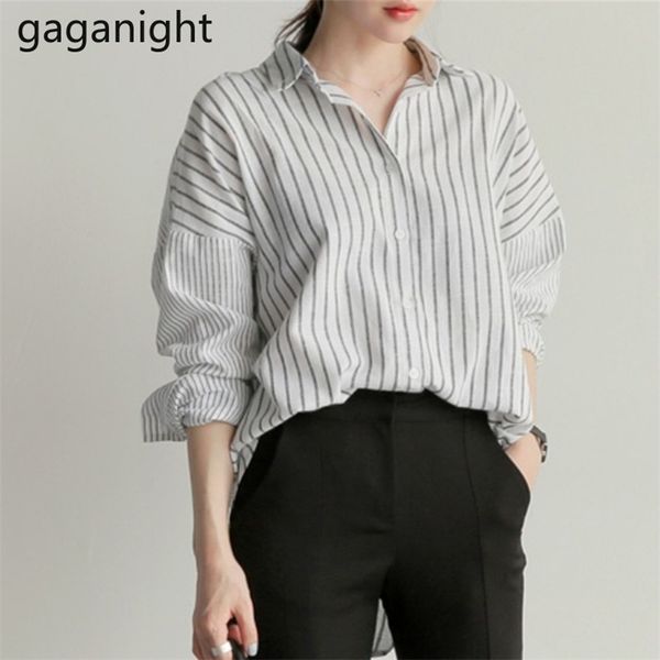casual women striped shirt long sleeve bf style loose blouses spring autumn chic blusas korean girls outwear 210601, White
casual women striped shirt long sleeve bf style loose blouses spring autumn chic blusas korean girls outwear 210601, White