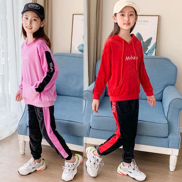 clothing sets children sport clothes fall long sleeve teens girls sweatshirt pant costume suit for kids hood velour tracksuit set, White
clothing sets children sport clothes fall long sleeve teens girls sweatshirt pant costume suit for kids hood velour tracksuit set, White