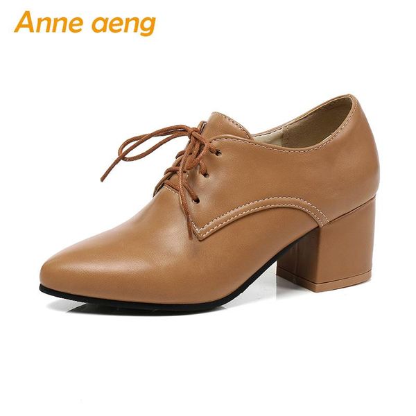 spring women shoes high square heel pumps pointed toe lace-up casual retro brogue black big size 34-45 dress
spring women shoes high square heel pumps pointed toe lace-up casual retro brogue black big size 34-45 dress