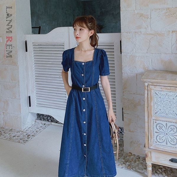 denim dress with belt short sleeve square collar women summer single-breasted jeans dresses female 2d1704 210507, Black;gray
denim dress with belt short sleeve square collar women summer single-breasted jeans dresses female 2d1704 210507, Black;gray