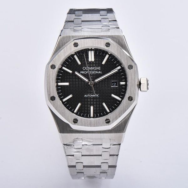 wristwatches men's watch automatic mechanical 41mm luminous calendar stainless steel black oumashi, Slivery;brown
wristwatches men's watch automatic mechanical 41mm luminous calendar stainless steel black oumashi, Slivery;brown