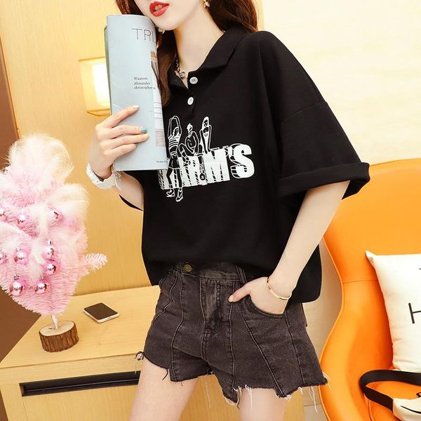 women's polos 8761 arrival summer women letter print t-shirt loose fashion simple funny sweet cool streetwear graphic female short tee, White
women's polos 8761 arrival summer women letter print t-shirt loose fashion simple funny sweet cool streetwear graphic female short tee, White