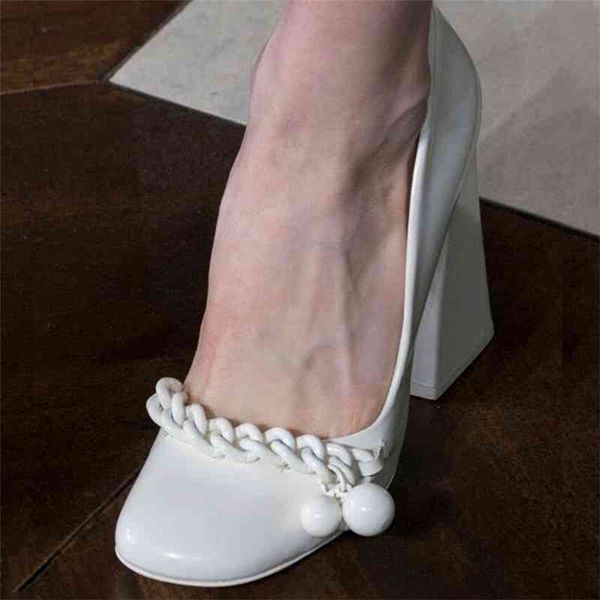 dress shoes new fashion round toe chain pumps women rome solid leather wedding comfortable high heels zapatos de mujer 9e74, Black
dress shoes new fashion round toe chain pumps women rome solid leather wedding comfortable high heels zapatos de mujer 9e74, Black