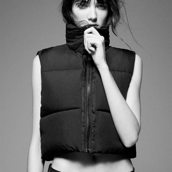 women's vests women winter vest zipper coats 2021 stand collar down cotton jacket parkas solid female warm thick big pocket outwear, Black;white
women's vests women winter vest zipper coats 2021 stand collar down cotton jacket parkas solid female warm thick big pocket outwear, Black;white