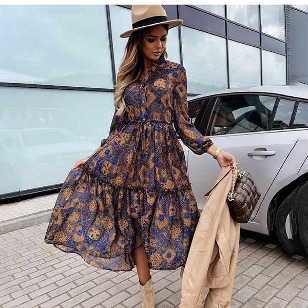 casual dresses autumn summer v-neck woman dress fashion floral print long sleeve button elegant beach midi for women robe femme, Black;gray
casual dresses autumn summer v-neck woman dress fashion floral print long sleeve button elegant beach midi for women robe femme, Black;gray