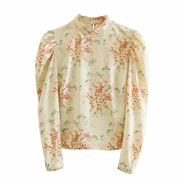spring women floral print stand collar puff sleeve blouse female shirt casual lady loose blusas s8688 210430, White
spring women floral print stand collar puff sleeve blouse female shirt casual lady loose blusas s8688 210430, White