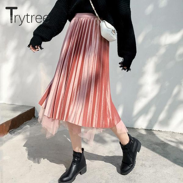 skirts trytree autumn winter pleated skirt women 2021 velvet corduroy and mesh long two ways of wearing female, Black
skirts trytree autumn winter pleated skirt women 2021 velvet corduroy and mesh long two ways of wearing female, Black
