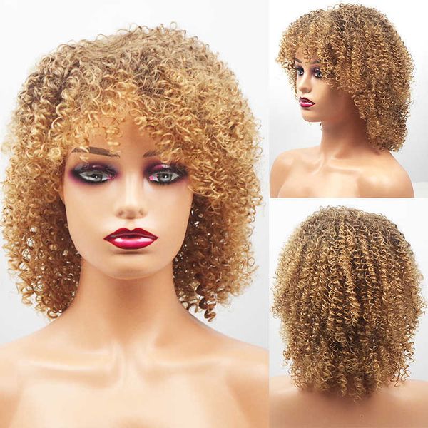 women's gradient short hair small curly ffy stylized high temperature filament wig headcover, Black
women's gradient short hair small curly ffy stylized high temperature filament wig headcover, Black