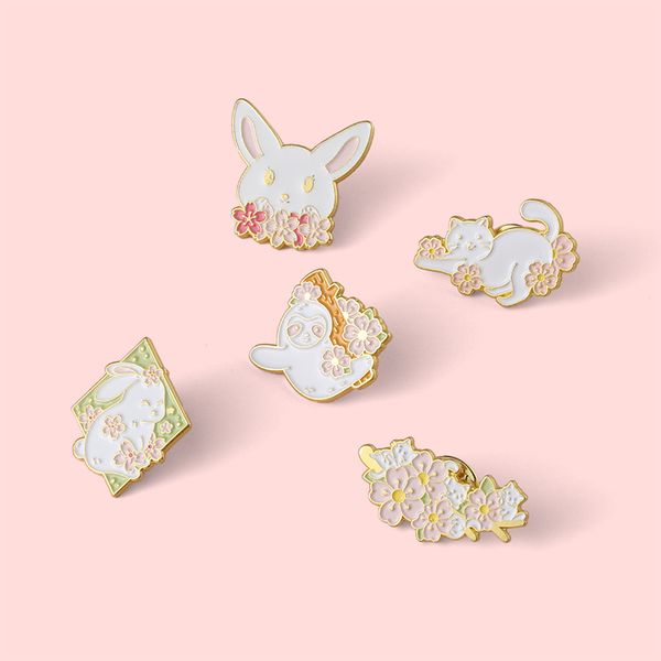 creative cartoon animal gold plated brooches 5pcs set rabbit cat otter wreath enamel badges for girls alloy pin denim shirt jewelry gift bag, Gray
creative cartoon animal gold plated brooches 5pcs set rabbit cat otter wreath enamel badges for girls alloy pin denim shirt jewelry gift bag, Gray