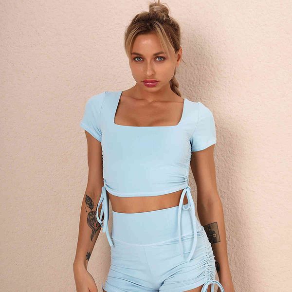 women's tracksuits 2021 selling ribbon solid color yoga clothes t shirt sports running fitness, Gray
women's tracksuits 2021 selling ribbon solid color yoga clothes t shirt sports running fitness, Gray