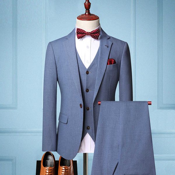 men's suits & blazers autumn casual male suit korean fashion solid color big size three pieces formal social business set wear wa41, White;black
men's suits & blazers autumn casual male suit korean fashion solid color big size three pieces formal social business set wear wa41, White;black