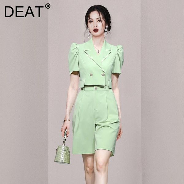 women's tracksuits deat woman suit solid notched short puff sleeve double breasted blazer jacket + high waist shorts casual 2021 summer, Gray
women's tracksuits deat woman suit solid notched short puff sleeve double breasted blazer jacket + high waist shorts casual 2021 summer, Gray