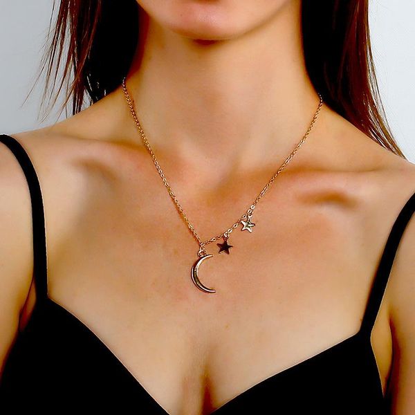 pendant necklaces abdoabdo metal moon star necklace women's clavicle gold chain choker stainless steel chains jewlery, Silver
pendant necklaces abdoabdo metal moon star necklace women's clavicle gold chain choker stainless steel chains jewlery, Silver