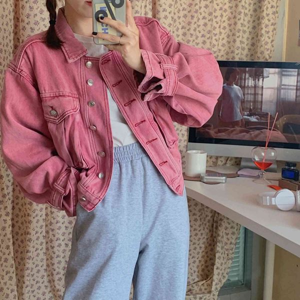 women's jackets rua personalidade rosa curto único-breasted denim jaqueta primavera outono feminino retro selvagem moda quente menina c, Black;brown
women's jackets rua personalidade rosa curto único-breasted denim jaqueta primavera outono feminino retro selvagem moda quente menina c, Black;brown
