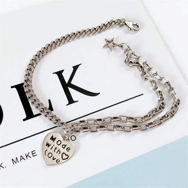 charm bracelets japan korean fashion bridal layers big thick link chain love heart ladies unique vintage bracelete, Golden;silver
charm bracelets japan korean fashion bridal layers big thick link chain love heart ladies unique vintage bracelete, Golden;silver