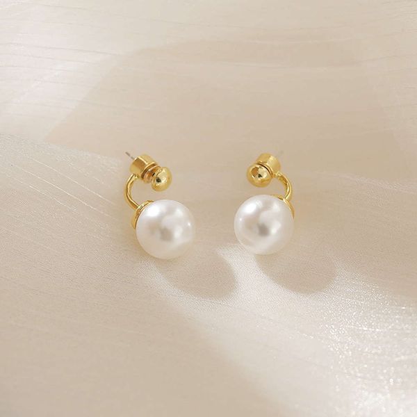 s925 silver needle korean pearl simple temperament versatile commuter earrings, Black
s925 silver needle korean pearl simple temperament versatile commuter earrings, Black