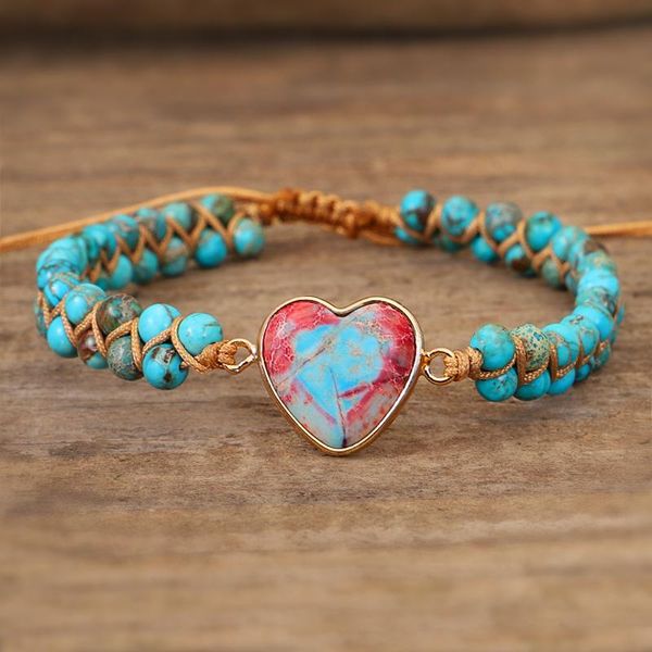 charm bracelets natural stone heart string braided macrame jaspers friendship handmade wrap bracelet femme women, Golden;silver
charm bracelets natural stone heart string braided macrame jaspers friendship handmade wrap bracelet femme women, Golden;silver