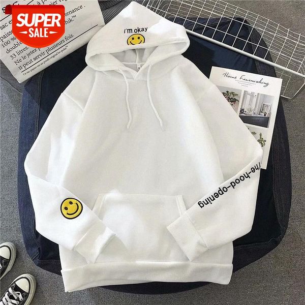 spring korean men's long-sleeved hooded sweater bf wind loose trend bottoming round neck smiley student all-match jacket #es0p, Black
spring korean men's long-sleeved hooded sweater bf wind loose trend bottoming round neck smiley student all-match jacket #es0p, Black