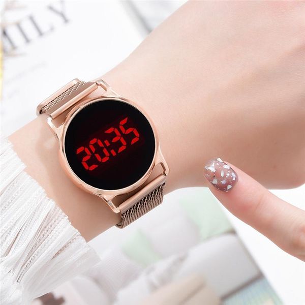 fashion 2021 magnetic women watches rose gold stainless steel mesh strap ladies electronic wristwatches minimalist female clock, Slivery;brown
fashion 2021 magnetic women watches rose gold stainless steel mesh strap ladies electronic wristwatches minimalist female clock, Slivery;brown