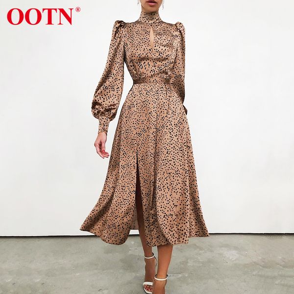 ootn turtleneck a line midi dress ladies lantern sleeve elegant women satin party dress evening high waist polka dot dress, Black;gray
ootn turtleneck a line midi dress ladies lantern sleeve elegant women satin party dress evening high waist polka dot dress, Black;gray