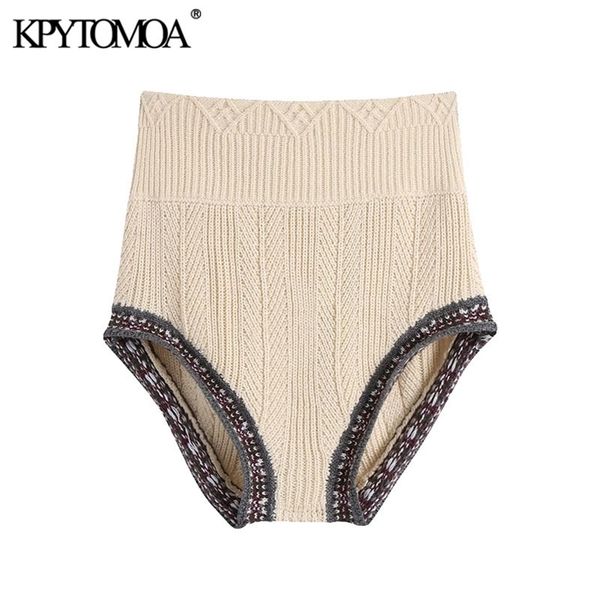 women fashion with ribbed trims jacquard shorts vintage high elastic waist female short pants mujer 210420, White;black
women fashion with ribbed trims jacquard shorts vintage high elastic waist female short pants mujer 210420, White;black