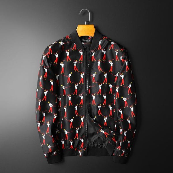 creative sport character autumn bomber outfit jacket men zipper stand collar vingtage golfing printed men's jackets, Black;brown
creative sport character autumn bomber outfit jacket men zipper stand collar vingtage golfing printed men's jackets, Black;brown