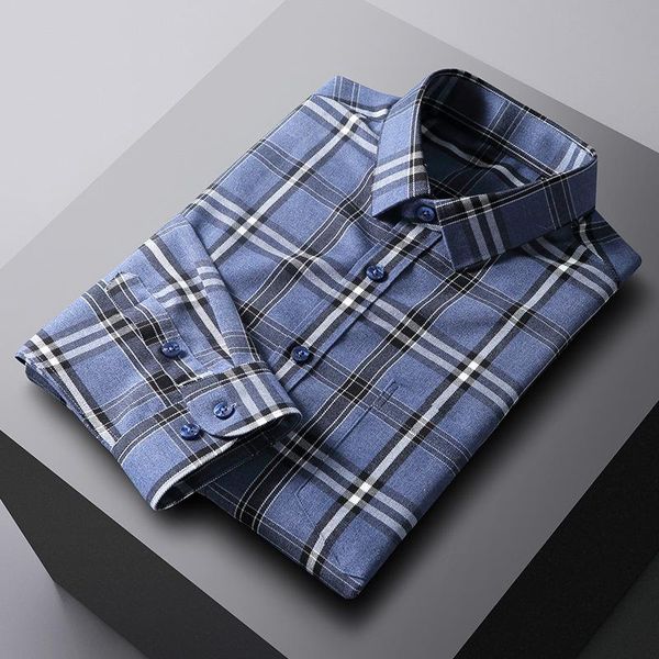 men's dress shirts 2021 autumn plaid long sleeve high-end business casual loose and handsome striped shirt, White;black
men's dress shirts 2021 autumn plaid long sleeve high-end business casual loose and handsome striped shirt, White;black