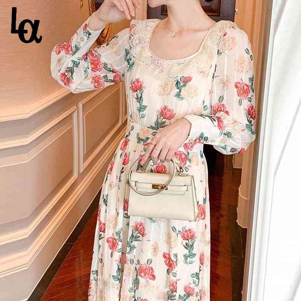 women spring elegant floral square collar lace long sleeve dress high waist a-line vintage office lady vestidos 210519, Black;gray
women spring elegant floral square collar lace long sleeve dress high waist a-line vintage office lady vestidos 210519, Black;gray