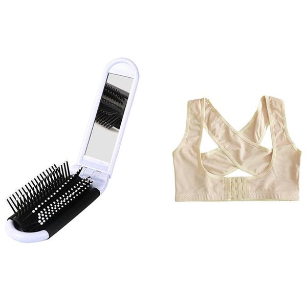 hair brushes brush and mirror size comb with lady chest brace support belt band posture corrector x type back shoulder vest-l, Silver
hair brushes brush and mirror size comb with lady chest brace support belt band posture corrector x type back shoulder vest-l, Silver