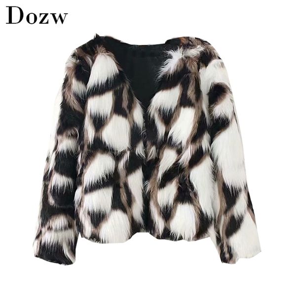 faux fur coat jacket winter warm women outwear soft stylish elegant ladies contrast color v neck full length female 210515, Black
faux fur coat jacket winter warm women outwear soft stylish elegant ladies contrast color v neck full length female 210515, Black