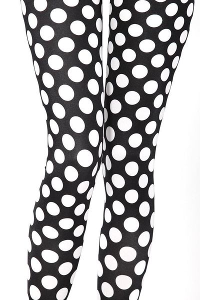women's leggings women white spots on black print slim fit thin elastic polyester cos party pants casual trousers drop
women's leggings women white spots on black print slim fit thin elastic polyester cos party pants casual trousers drop