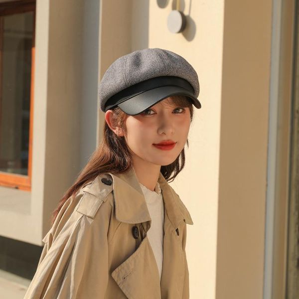 berets winter beret female stitching retro male baker sboy cap casual spring british classic women flat military, Blue;gray
berets winter beret female stitching retro male baker sboy cap casual spring british classic women flat military, Blue;gray