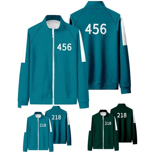 tv squid game hoodie cosplay jacket number 456 218 067 001 coat pants red hoodies green party costume props
tv squid game hoodie cosplay jacket number 456 218 067 001 coat pants red hoodies green party costume props