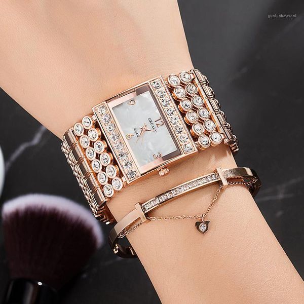 wristwatches rose gold watch women and diamond luxury bracelet jewelry set wristwatch exquisite rivet bangle womans ladies casual dress, Slivery;brown
wristwatches rose gold watch women and diamond luxury bracelet jewelry set wristwatch exquisite rivet bangle womans ladies casual dress, Slivery;brown