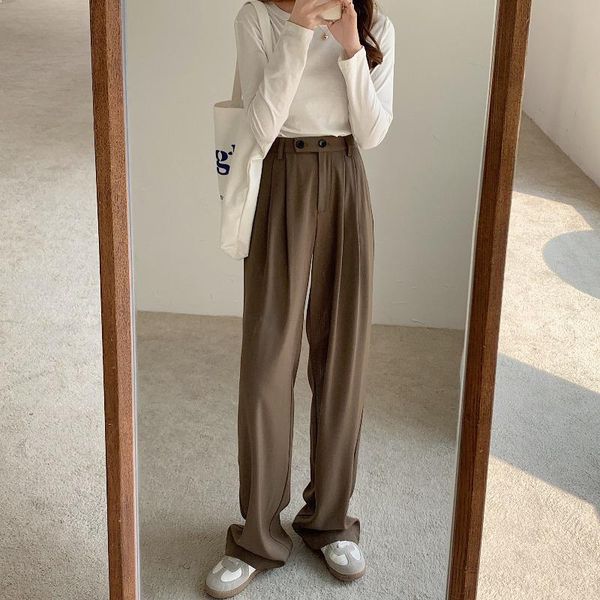 women's suits & blazers trousers drape female ins japanese show thin mop pants big yards straight wide-legged wear a pear shape, White;black
women's suits & blazers trousers drape female ins japanese show thin mop pants big yards straight wide-legged wear a pear shape, White;black