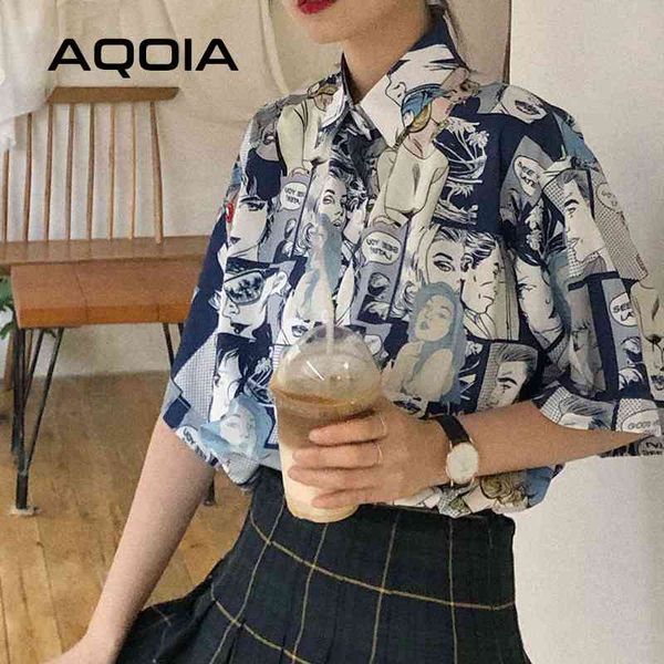 chic japanese style cartoon print women shirt vintage short sleeve button up y2k womens blouse summer loose female shirts 210521, White
chic japanese style cartoon print women shirt vintage short sleeve button up y2k womens blouse summer loose female shirts 210521, White