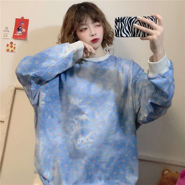 women's sweaters hoodies ins super fire tie dyed sweater autumn winter plush thickened hoodless coat korean fashion student loose and v, White;black
women's sweaters hoodies ins super fire tie dyed sweater autumn winter plush thickened hoodless coat korean fashion student loose and v, White;black